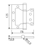 Петля без врезки B2-CP 125x7 5 x2.5 ( хром)