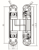 Петля скрытой установки B33-SC (115x23-3D) матовый хром