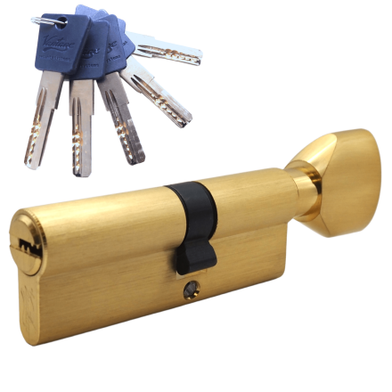 Механизм цилиндровый PC100 (35C X65) SВ 5 ключей (мат. золото) Механизм цилиндровый PC100 (35C X65) SВ 5 ключей (мат. золото)