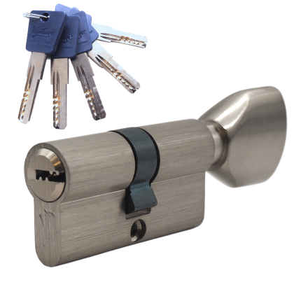 Механизм цилиндровый  PC70 (40Cх30) SN 5 ключей (мат. никель)