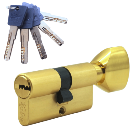 Механизм цилиндровый  PC70 (40Cх30) SВ 5 ключей (мат. золото)