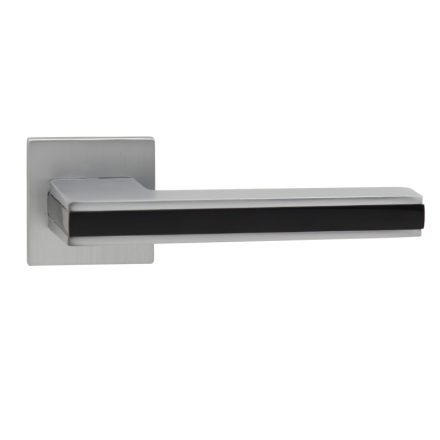 Ручки дверные алюминиевые V95L-2/BL SL (матовый хром/черный) Ручки дверные алюминиевые V95L-2/BL SL (матовый хром/черный)