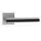 Ручки дверные алюминиевые V95L-2/BL SL (матовый хром/черный)
