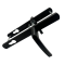 Ручки на планке V1-92BL (черный RAL 9005)